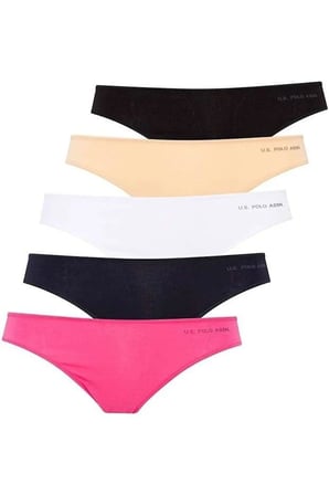 U.S. Polo Assn. 5'li Modal Pamuk Brazilian Külot, Düşük Bel, Arkası Brazilian kesim, %47 pamuk %47 modal %6 elastan