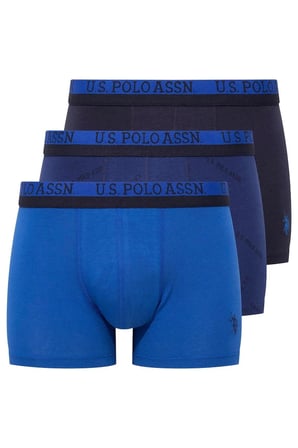 U.S. Polo Assn. Erkek 3'lü Modal Boxer, %47 modal %47 pamuk %6 likra