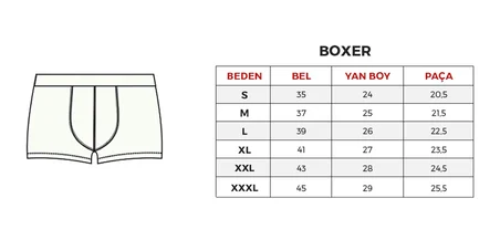 3 Adet %100 Pamuk Erkek Boxer Şort