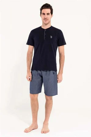 U.S. Polo Assn. Erkek Pijama Set, Çeyizlik Ropdöşambır Set, Kutulu 5 Parça Pijama Set