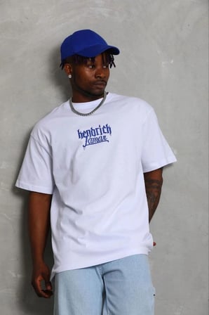 Erkek Baskılı T-Shirt Kısa Kol Bisiklet Yaka Regular Fit Tişört - Beyaz