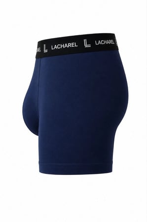 Erkek Likralı Pamuklu Nefes Alan Penye Boxer 3'lü Paket - Lacivert