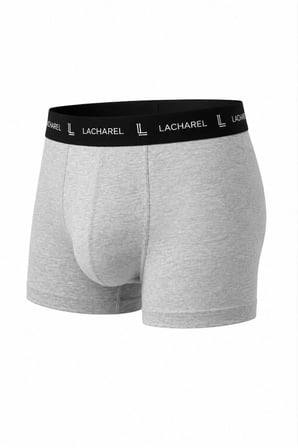 Erkek Likralı Pamuklu Nefes Alan Penye Boxer 3'lü Paket - Siyah - Gri - Füme