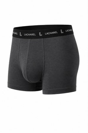 Erkek Likralı Pamuklu Nefes Alan Penye Boxer 3'lü Paket - Siyah - Gri - Füme