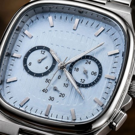 Erkek Gümüş Renk Metal Kordon Analog Kol Saati Çok Fonksiyonlu Beyaz Kadran - Gümüş