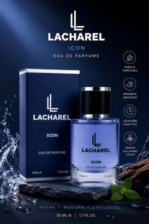 LACHAREL Icon ve Edge 2'li Erkek Parfüm Seti Eau De Parfum 2x50 ML