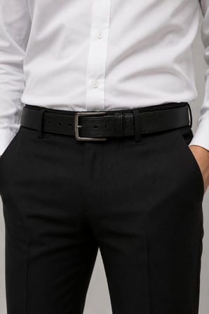 Erkek Hakiki Deri 4 cm Klasik Kemer Metal Tokalı Günlük ve Klasik Kullanım