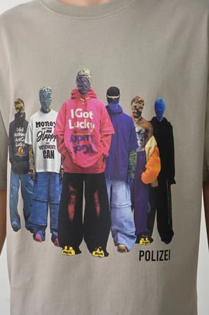 Erkek Baskılı T-Shirt Kısa Kol Bisiklet Yaka Rahat Kalıp Tişört - Boyalı Gri