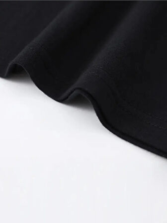 20/1 Penye Compack SPACEBALLS Erkek Baskılı Oversize Bisiklet Yaka Kısa Kol Yazlık T-shirt - Siyah