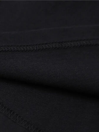 20/1 Penye Compack SPACEBALLS Erkek Baskılı Oversize Bisiklet Yaka Kısa Kol Yazlık T-shirt - Siyah