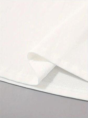 20/1 Penye Compack Sarj %1 Baskılı Oversize Bisiklet Yaka Kısa Kol Yazlık T-shirt - Beyaz