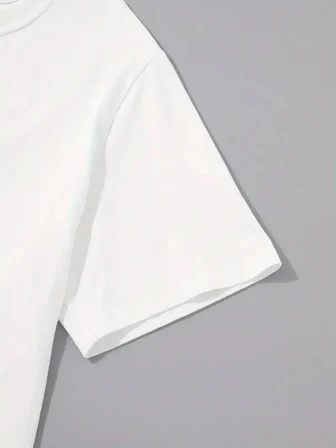 Erkek Tişört Palmiye Baskılı Bisiklet Yaka Kısa Kol T-Shirt - Beyaz