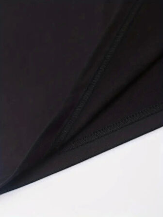 erkekler için Ön Arka Baskılı PERFECTLY günlük Kısa Kol tişört - Siyah