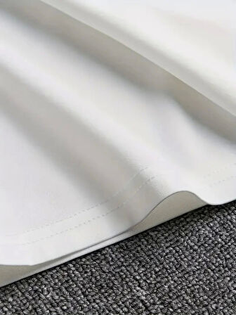 erkekler için Ön Arka Baskılı PERFECTLY günlük Kısa Kol tişört - Beyaz