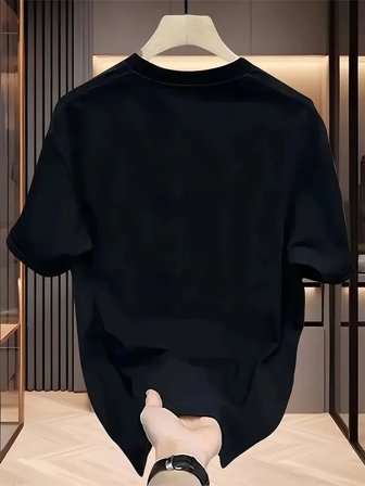 Kadın Kısa Kol Yazlık Tişört Bisiklet Yaka Baskılı Oversize T-Shirt - Siyah