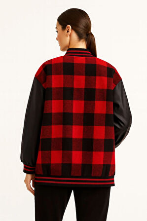 Kadın Kolej Ceket -Bordo