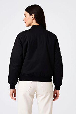 Kadın Bomber Mont Ceket Siyah