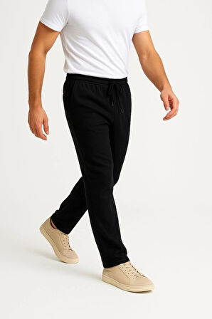 Erkek Keten Pantolon -  Siyah