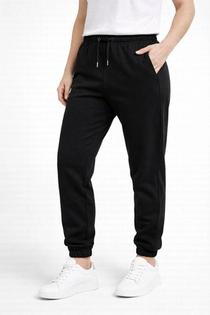 Kadın Jogger Eşofman Altı , Cepli, Paça Lastilkl ,Spor Pantolon - Siyah