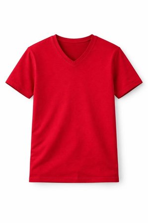 Genç Erkek Çocuk V Yaka Tişört Model - Bordo