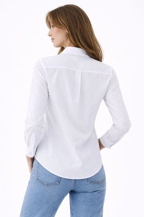 Kadın Uzun Kol Gömlek Düğmeli Klasik Yaka Günlük ve Ofis Şıklığına uygun - Beyaz