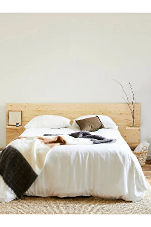 Ahşap Komidinli Yatak Başlığı 190x80 cm
