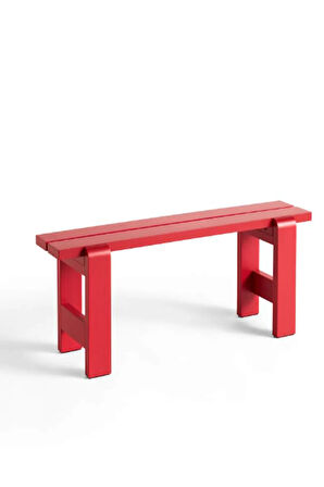 Ahşap Bank Kırmızı 110 cm