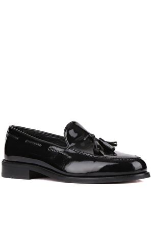 Shoetyle - Siyah Rugan Deri Erkek Klasik Ayakkabı 250-2350