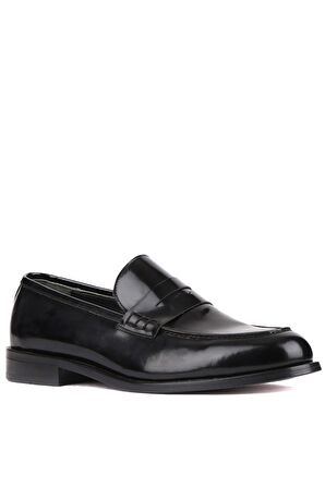 Shoetyle - Siyah Açma Deri Erkek Klasik Ayakkabı 250-2370