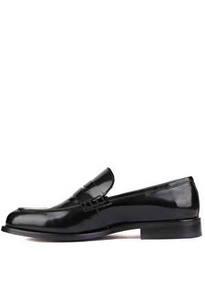 Shoetyle - Siyah Açma Deri Erkek Klasik Ayakkabı 250-2370