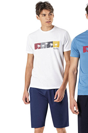 %100 Pamuk Erkek Yazlık T-shirt ve Şort Takım