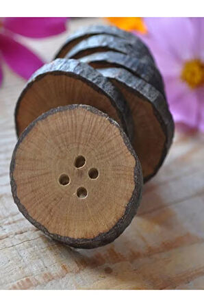 Ağaç Düğme 20 Adet