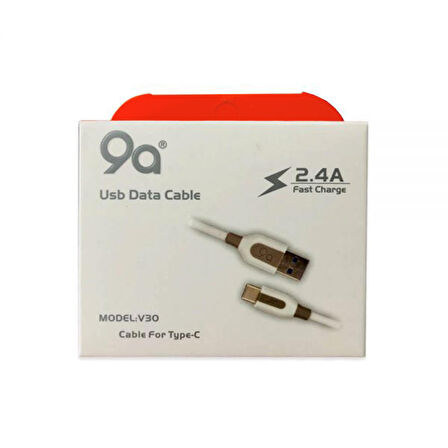 9A Type-C Hızlı Şarj Kablo 1M - Beyaz