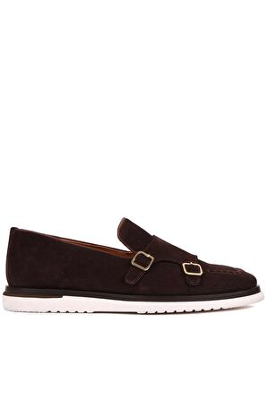Shoetyle - Kahverengi Süet Tokalı Erkek Günlük Ayakkabı 250-2750-1