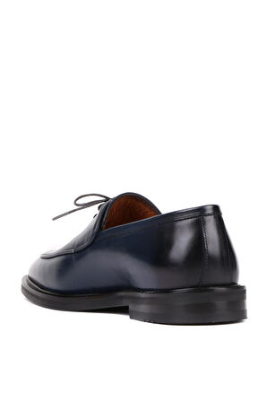 Shoetyle - Lacivert Deri Bağcıklı Erkek Klasik Ayakkabı 250-7511