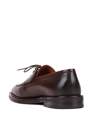 Shoetyle - Kahverengi Deri Bağcıklı Erkek Klasik Ayakkabı 250-7511