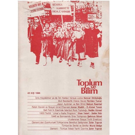 Toplum ve Bilim 40 Kış 1988 Japon Aydınları Ve Batı Bilimi Türkiye'de Devlet Ve Sınıflar