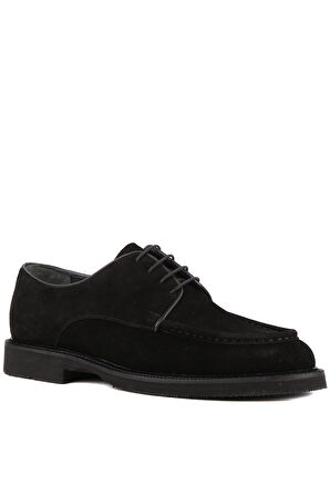 Shoetyle - Siyah Süet Deri Bağcıklı Erkek Günlük Ayakkabı 250-1617