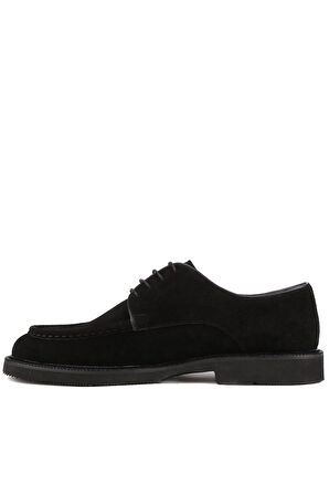 Shoetyle - Siyah Süet Deri Bağcıklı Erkek Günlük Ayakkabı 250-1617