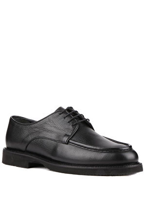 Shoetyle - Siyah Deri Bağcıklı Erkek Günlük Ayakkabı 250-1617