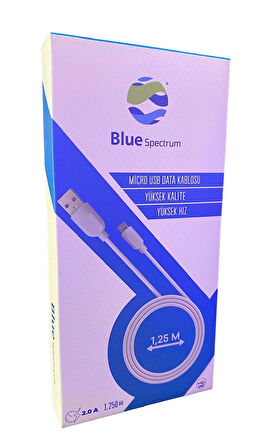 Blue Spectrum BS-DM01 125 CM Micro Android Uyumlu Şarj ve Data Kablosu