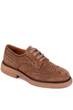 Shoetyle - Taba Hakiki Deri Bağcıklı Erkek Ayakkabı 666-3951