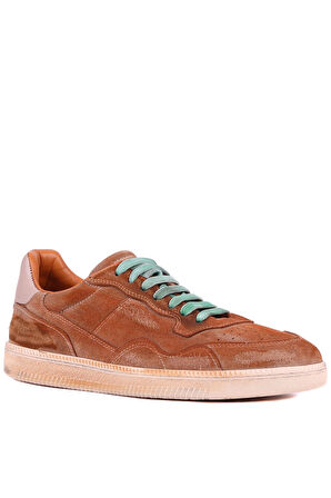 Shoetyle - Taba Hakiki Süet Bağcıklı Erkek Sneaker 666-39