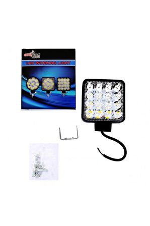 Oto Çalışma Lambası Kare 16 Led 48 W Tech