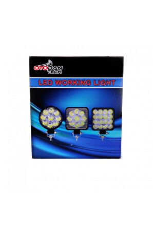Oto Çalışma Lambası Kare 16 Led 48 W Tech