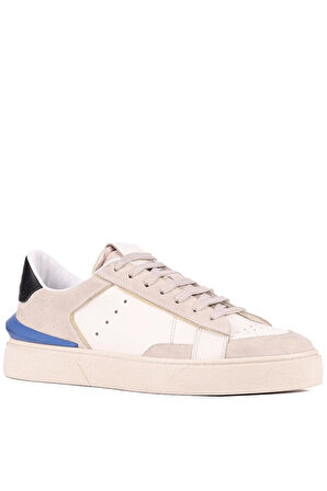 Shoetyle - Bej Süet, Beyaz Deri Bağcıklı Erkek Sneaker 666-23