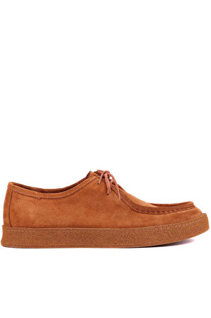 Shoetyle - Taba Süet Bağcıklı Erkek Günlük Ayakkabı 610-1004