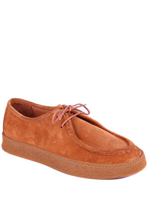 Shoetyle - Taba Süet Bağcıklı Erkek Günlük Ayakkabı 610-1004