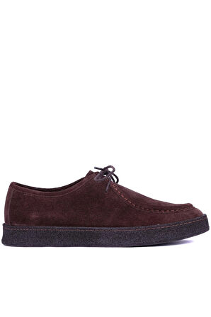 Shoetyle - Kahverengi Süet Bağcıklı Erkek Günlük Ayakkabı 610-1004