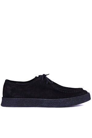 Shoetyle - Siyah Süet Bağcıklı Erkek Günlük Ayakkabı 610-1004